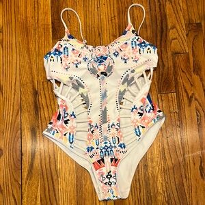 Tribal Print One-Piece Swimsuit